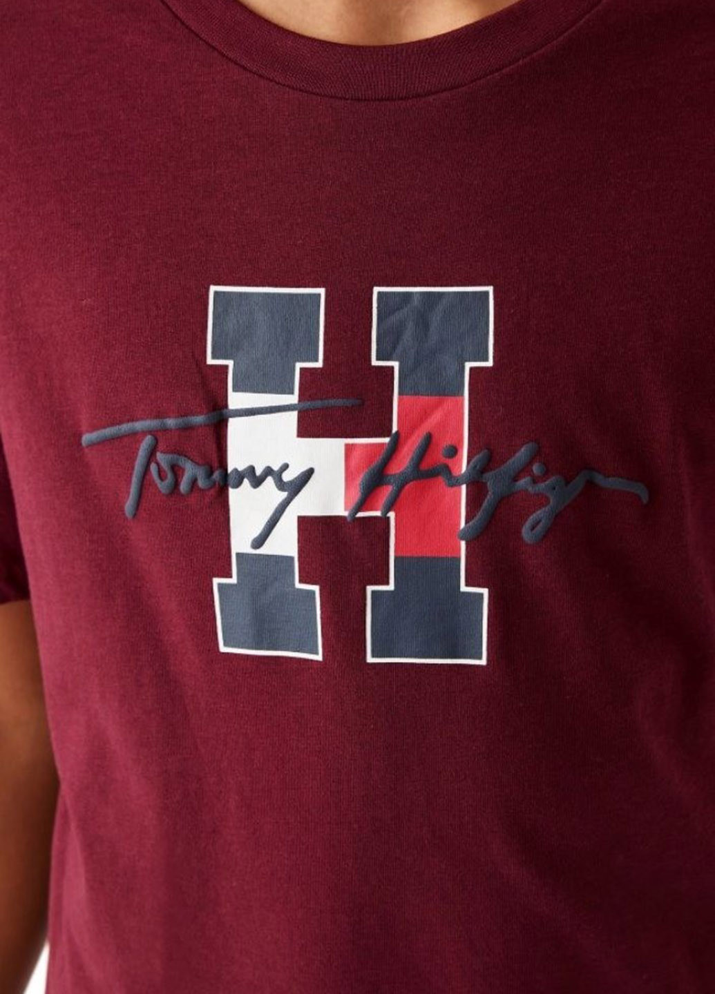 Бордова літня футболка Tommy Hilfiger