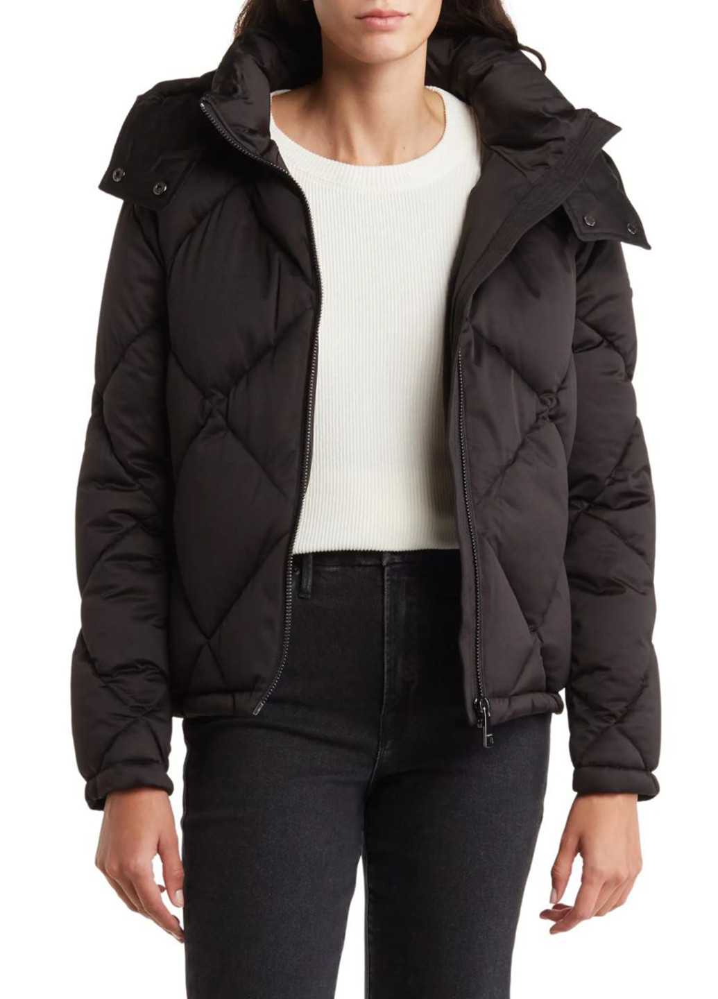 Чорна демісезонна куртка куртка-ковдра Calvin Klein