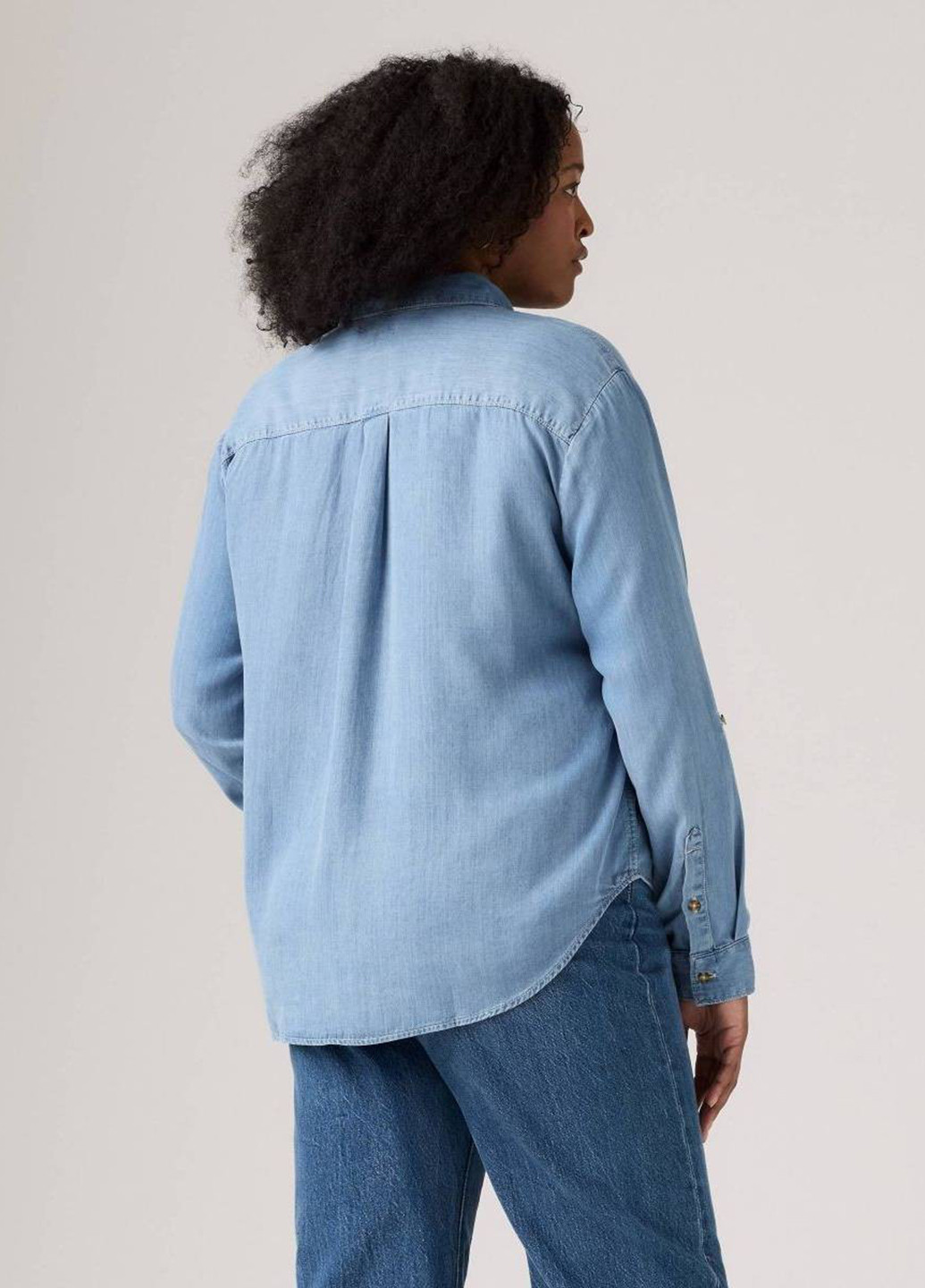 Голубой кэжуал рубашка однотонная Levi's