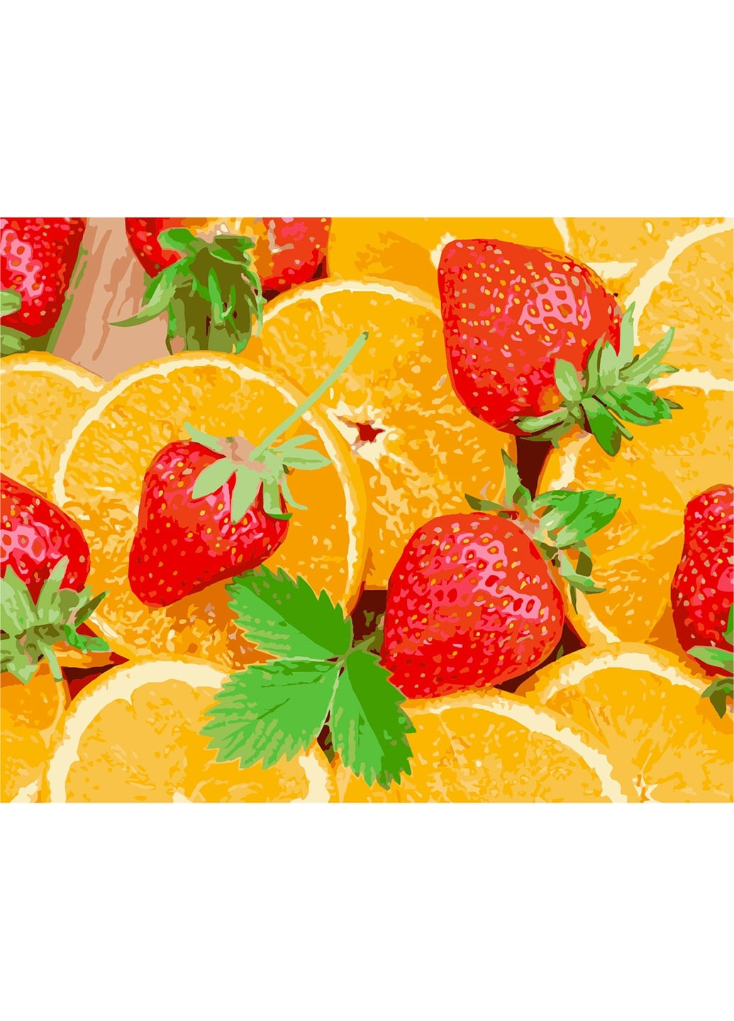 Картина по номерам "Полуниця та апельсин" 40х50 см ArtStory (250449010)