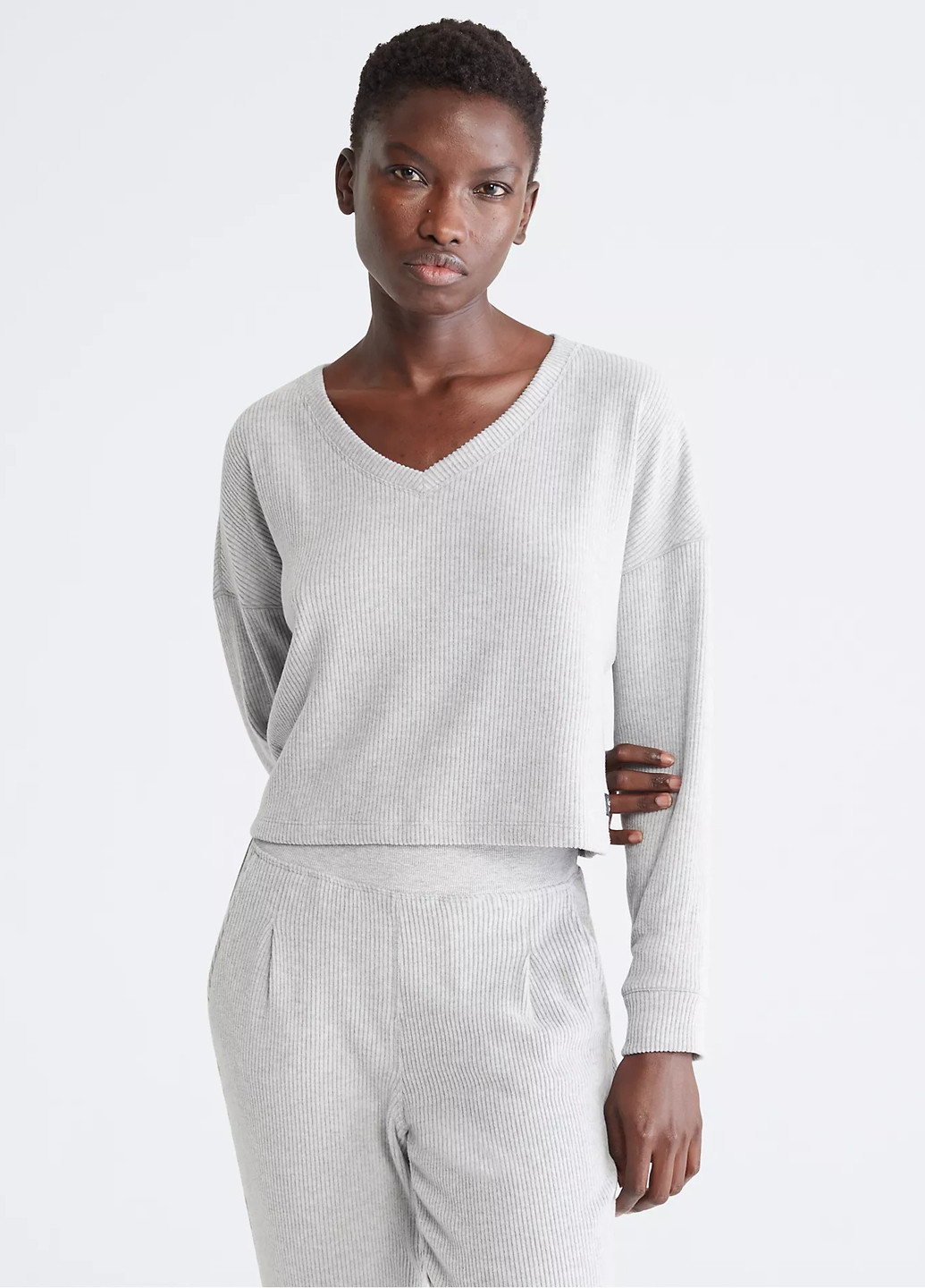 Светло-серый демисезонный пуловер пуловер Calvin Klein