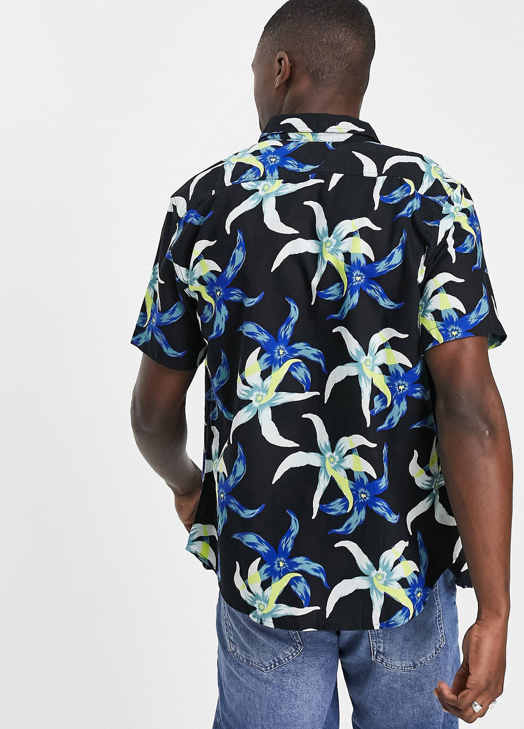 Черная кэжуал рубашка с цветами Levi's