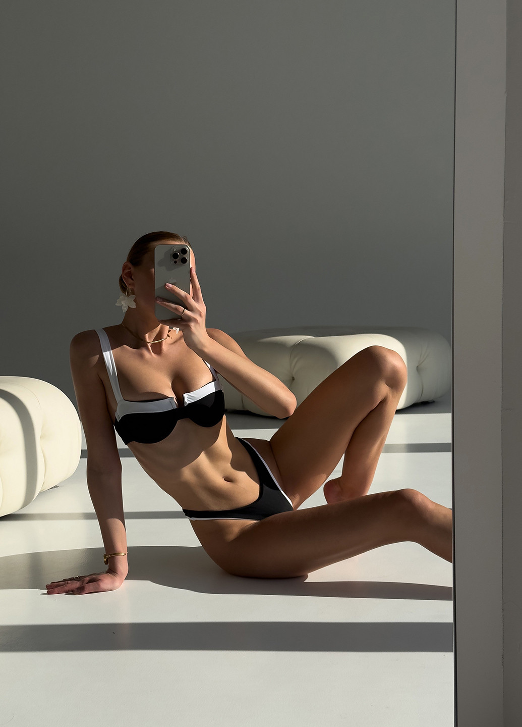 Чорний демісезонний купальник (ліф, трусики) роздільний NOVA VEGA