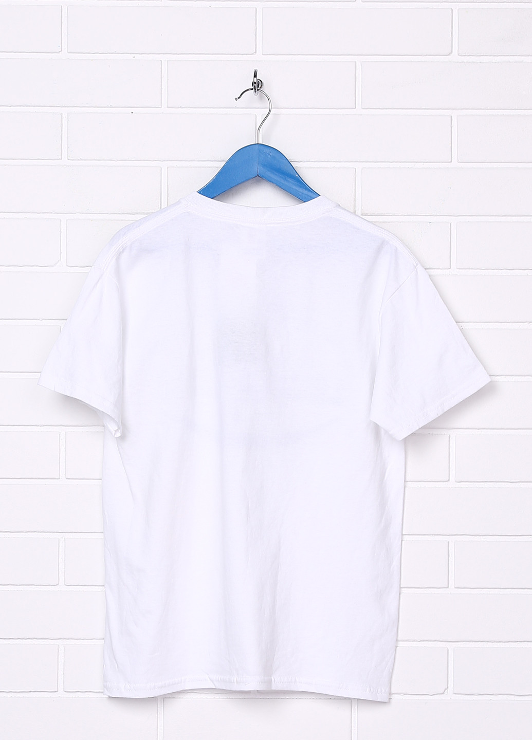 Белая летняя футболка с коротким рукавом Gildan
