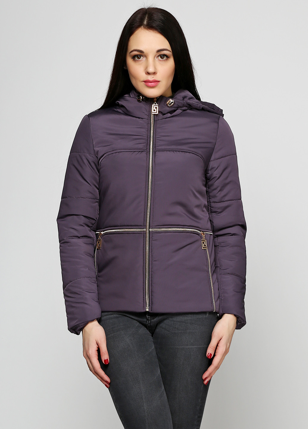 Темно-фиолетовая демисезонная куртка Leka