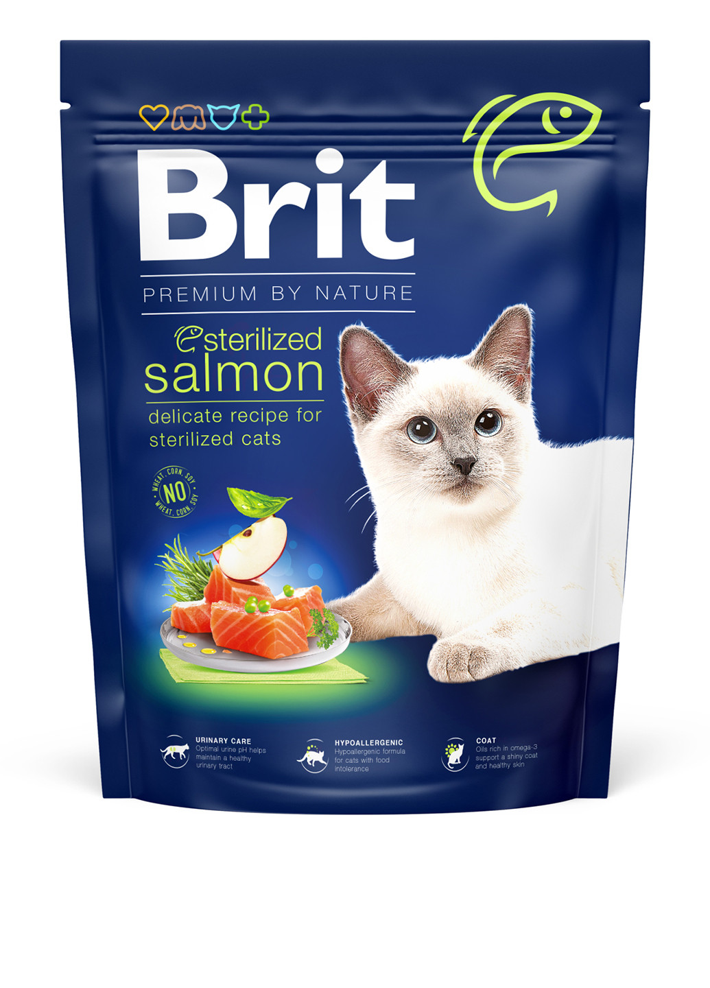 Сухий корм Cat Sterilized Salmon з лососем, 300 г Brit Premium (252461504)