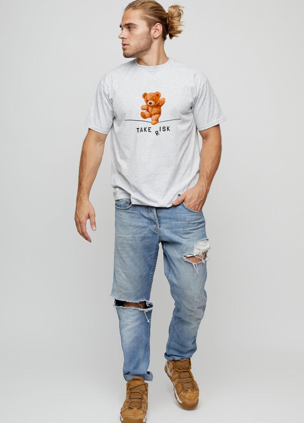 Сіра футболка чоловіча basic YAPPI