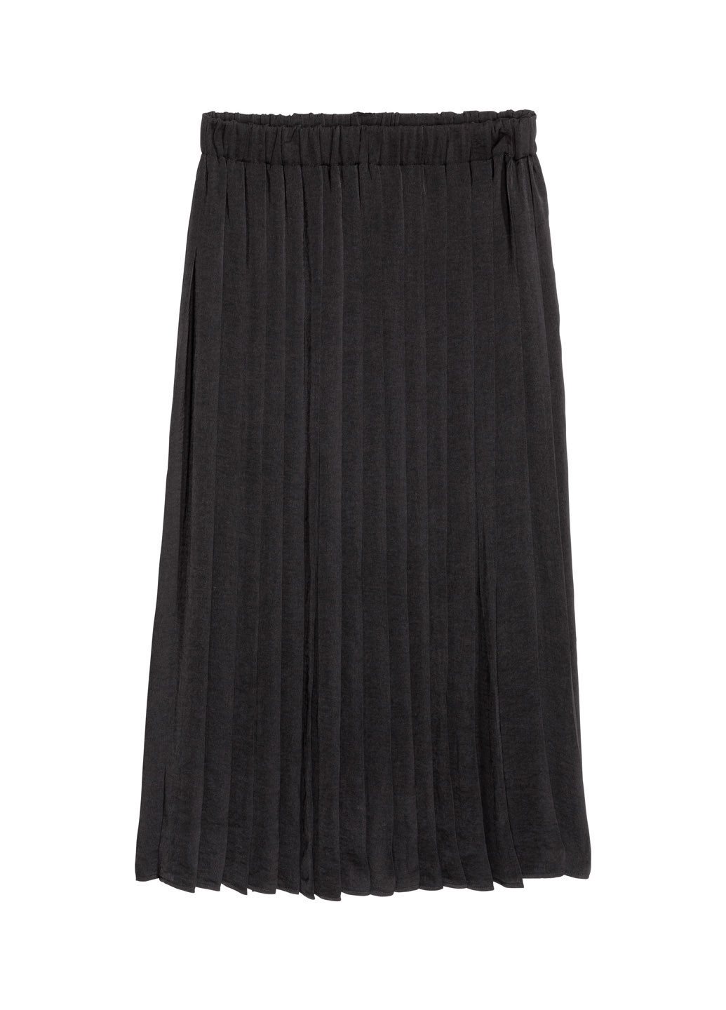 Темно-бордовая кэжуал однотонная юбка H&M плиссе