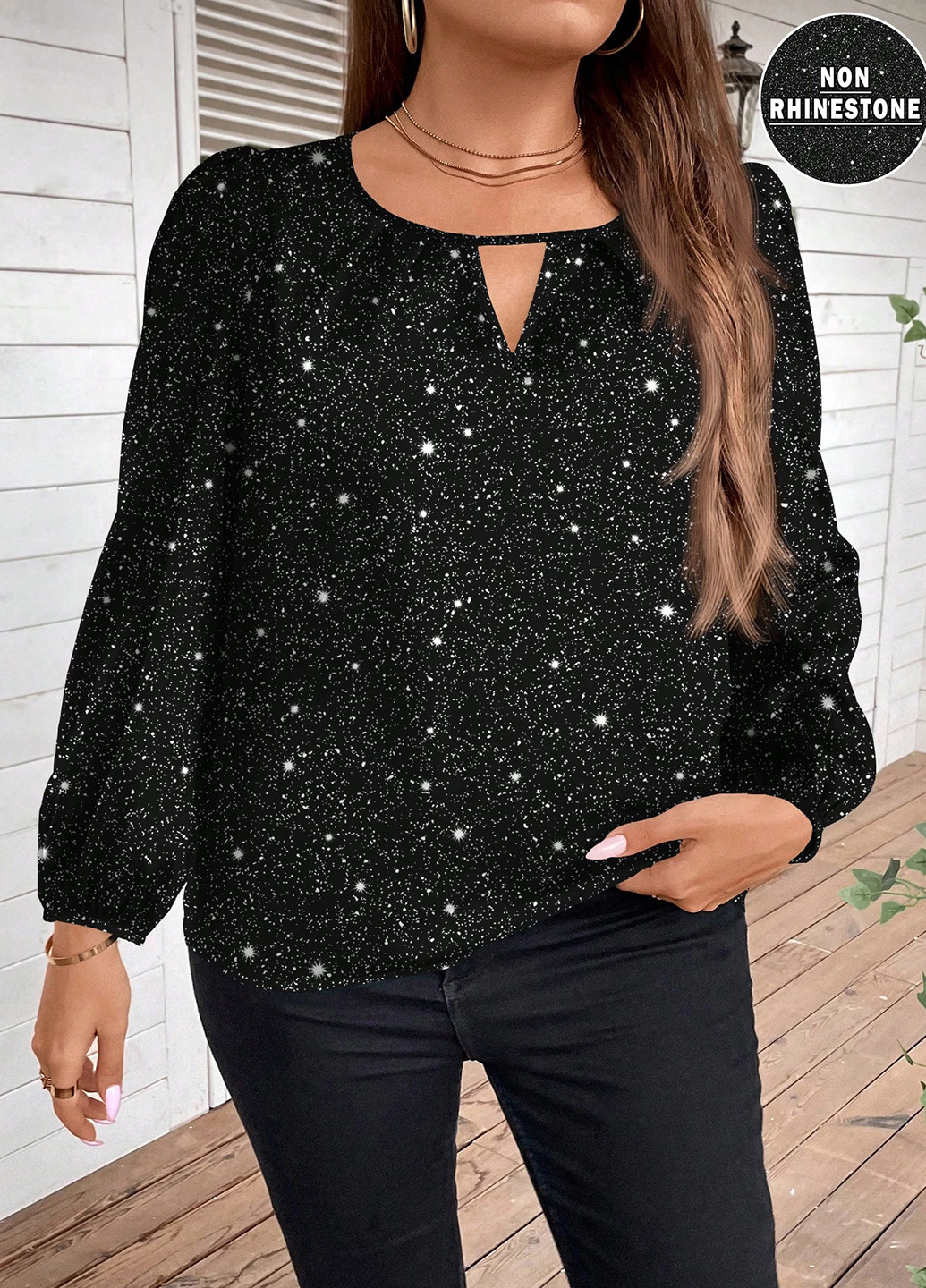 Чёрная блуза SHEIN