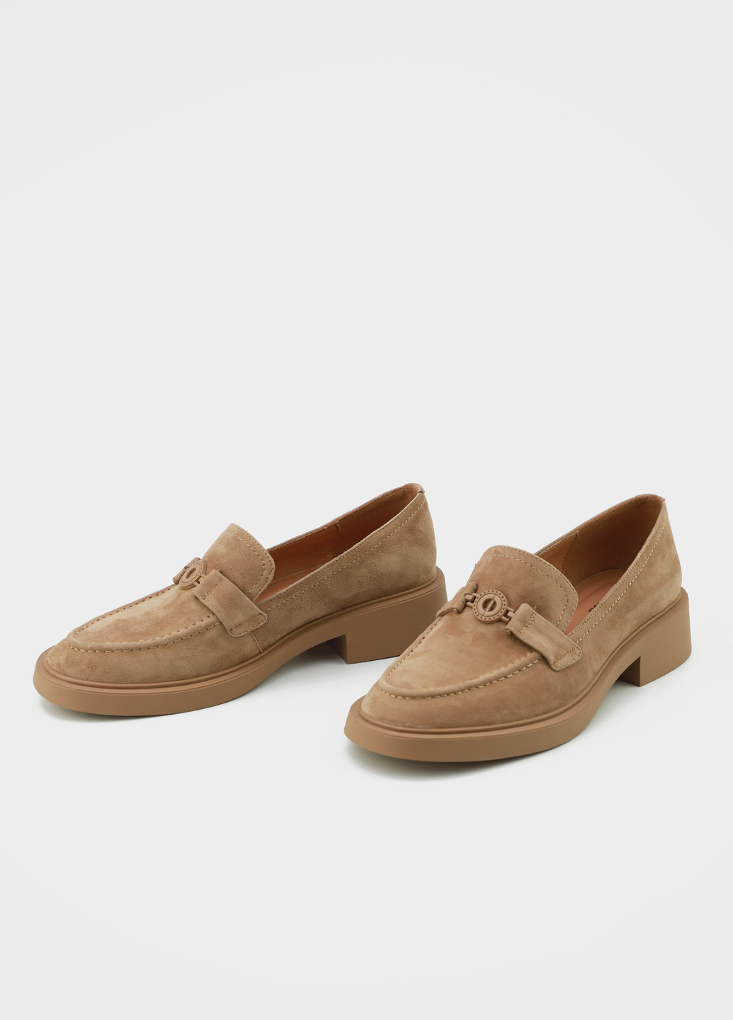 Respect Туфлі лофери пісочний з натуральний велюр, україна — демісезон (330987144)