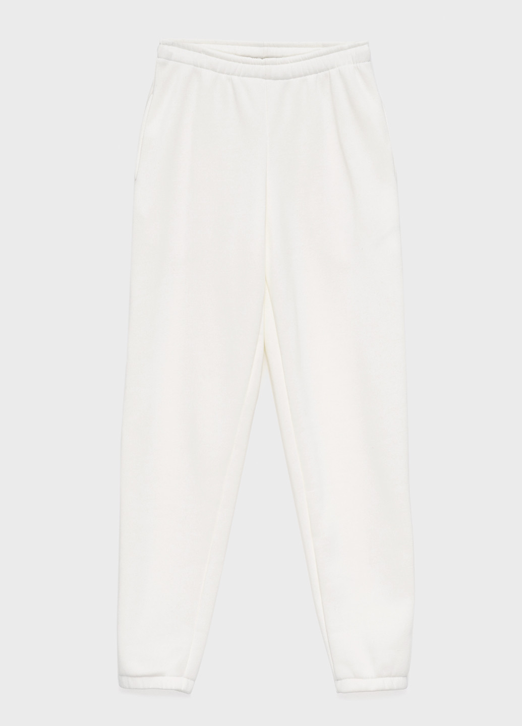 Спортиві брюки-джогери жіночі на флісі KASTA design джогери однотонні молочні спортивні поліестер, трикотаж, фліс