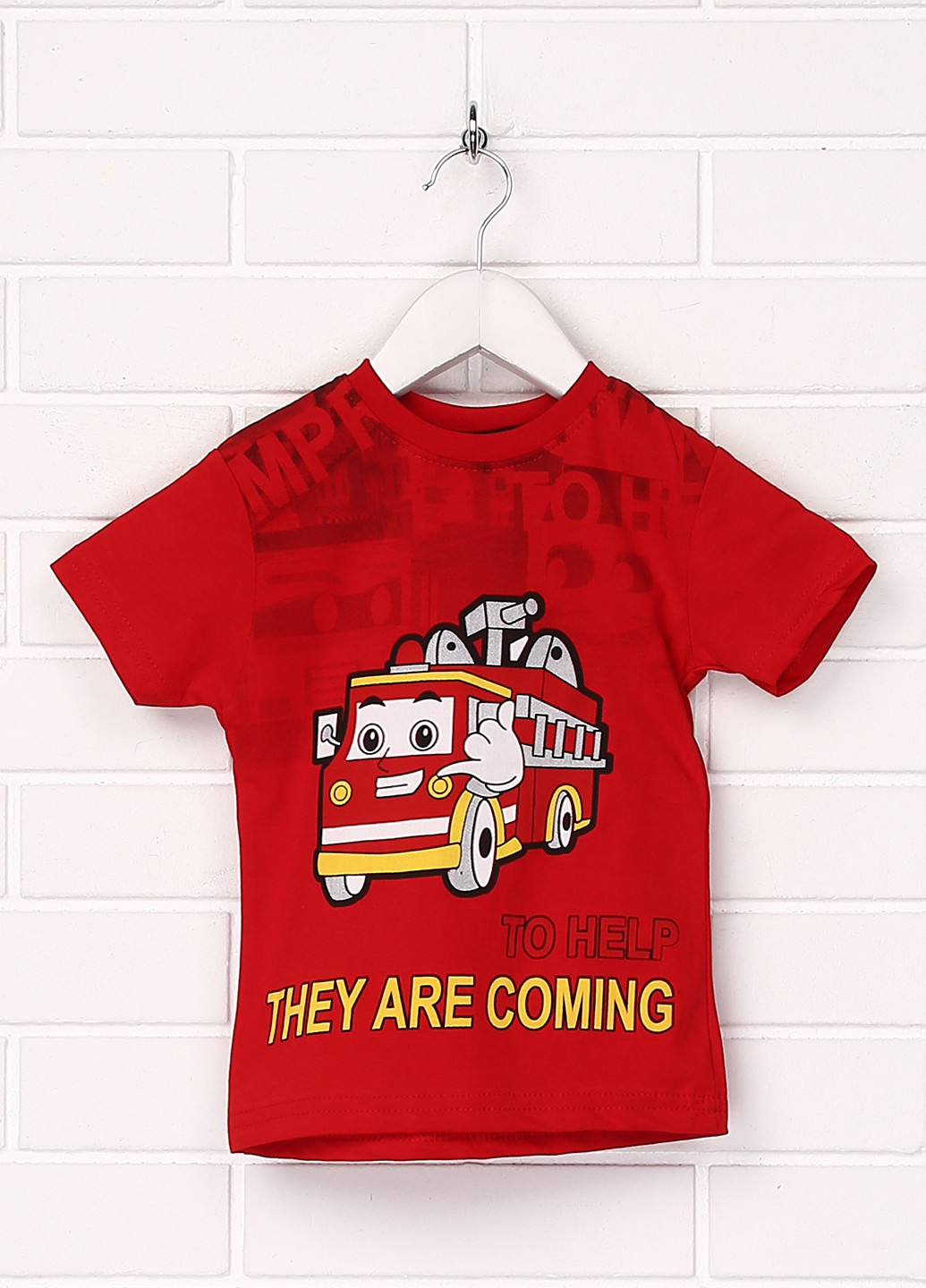 Червона літня футболка з коротким рукавом Hacali Kids