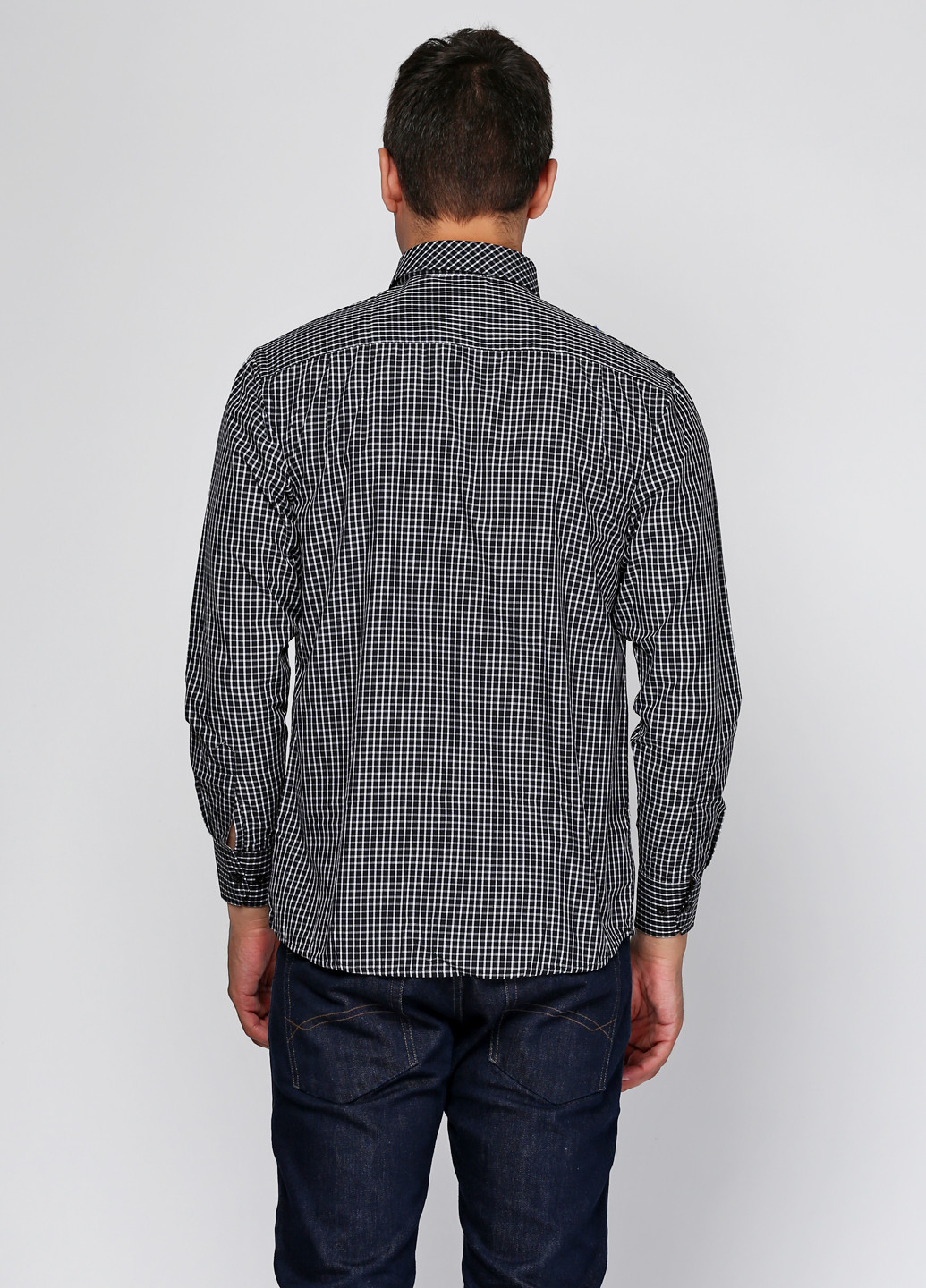 Черная кэжуал рубашка с абстрактным узором Pierre Cardin