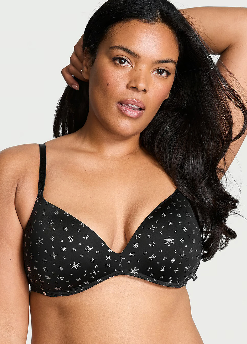 Черный демисезонный комплект (бюстгальтер, трусики) Victoria's Secret