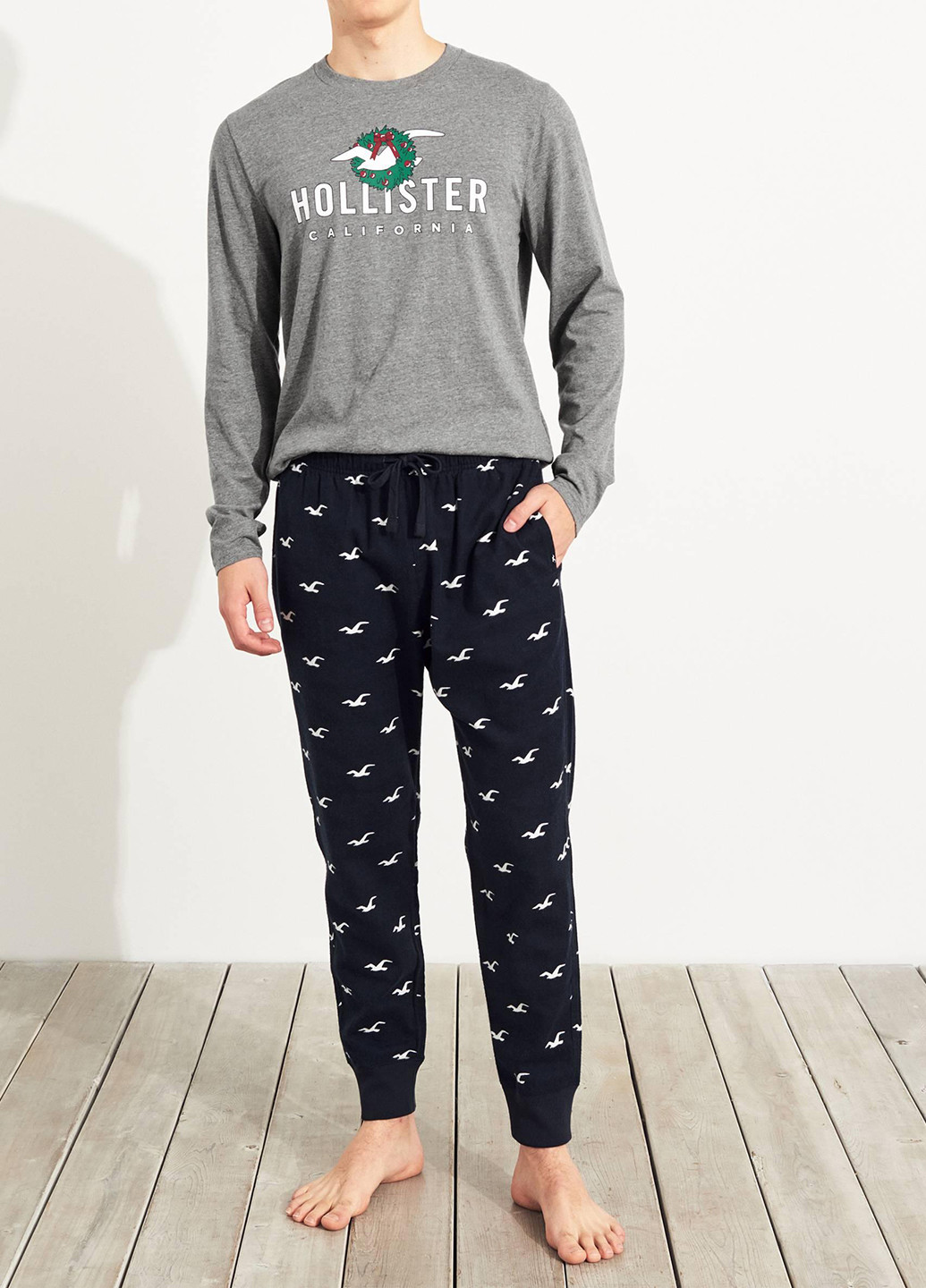 Пижама (лонгслив, брюки) Hollister (177788317)