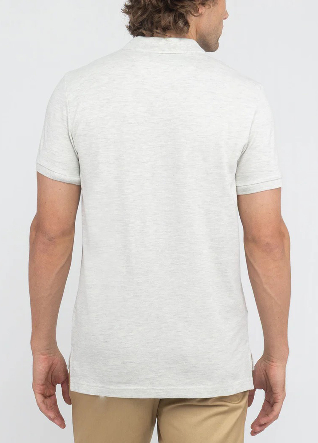 Серая футболка-поло для мужчин U.S. Polo Assn. меланжевая