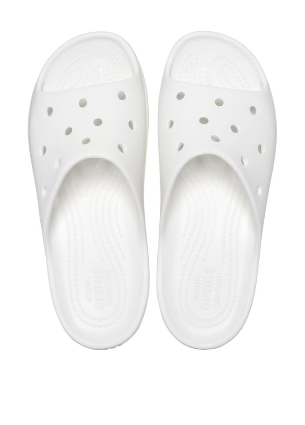 Белые шлепанцы Crocs