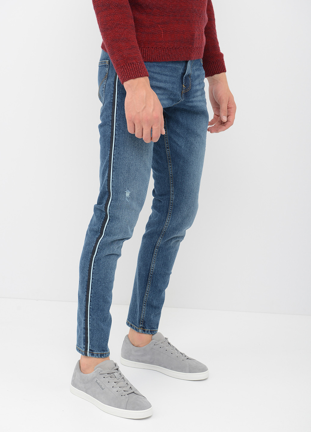 Голубые демисезонные зауженные джинсы Tom Tailor