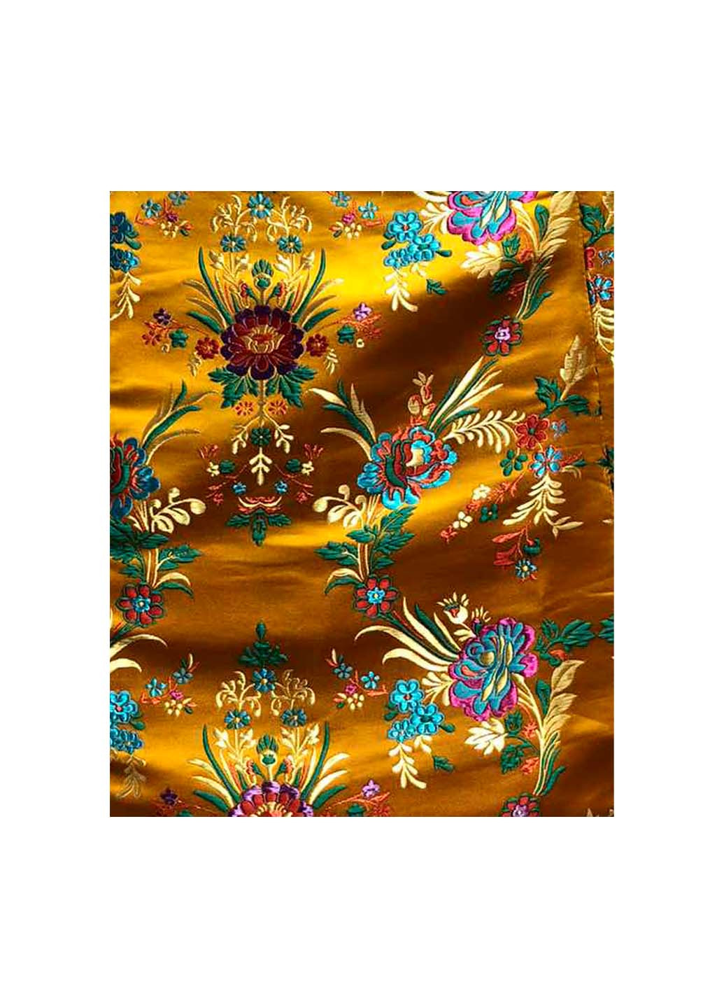 Золотая повседневная цветочной расцветки блестящая мини юбка Glamorous а-силуэта (трапеция)