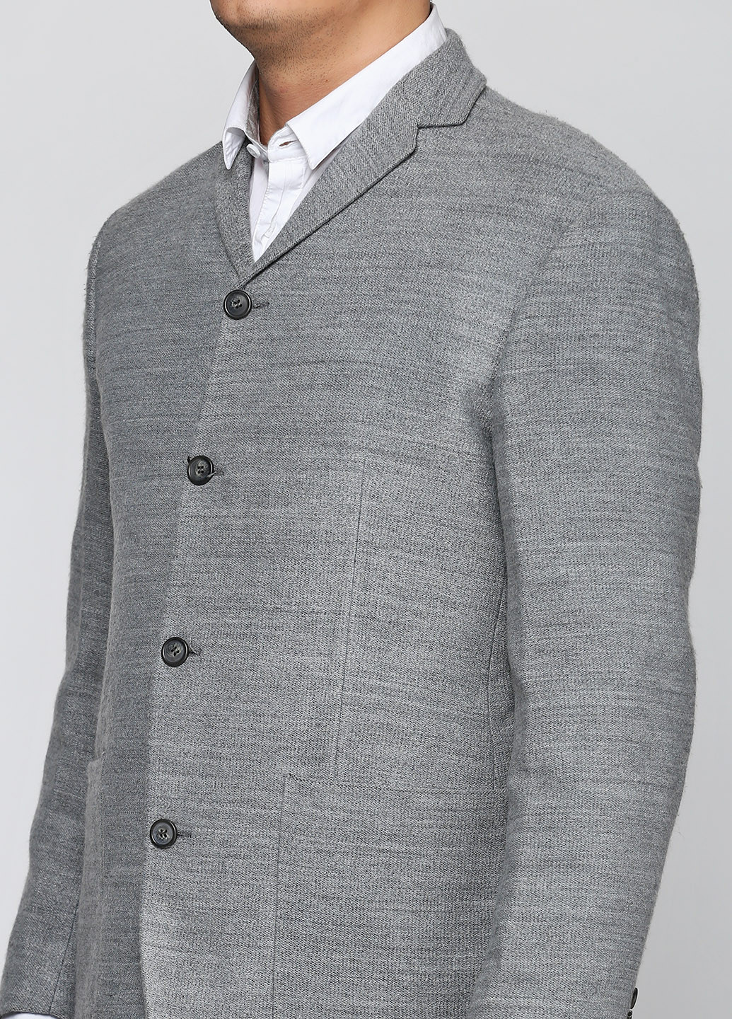 Пиджак Bocodo с длинным рукавом меланж серый деловой