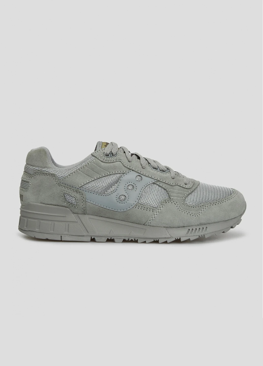 Серые всесезонные серые кроссовки shadow 5000 из текстиля и замши Saucony