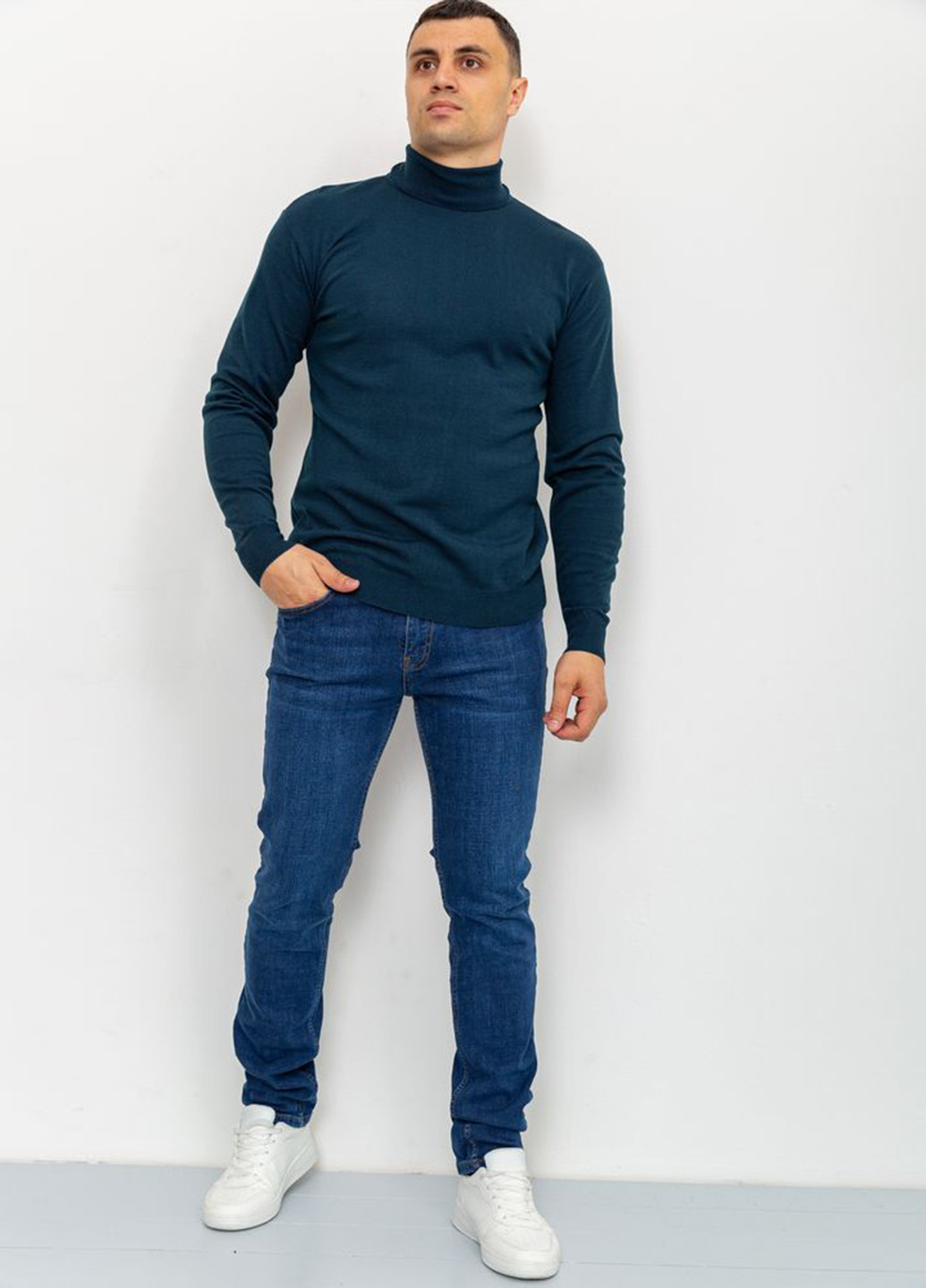 Темно-бірюзовий демісезонний светр Ager