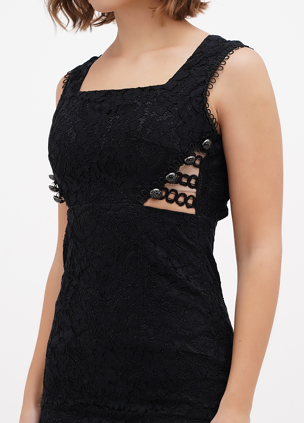 Чорна кежуал сукня силуетна Sassofono однотонна