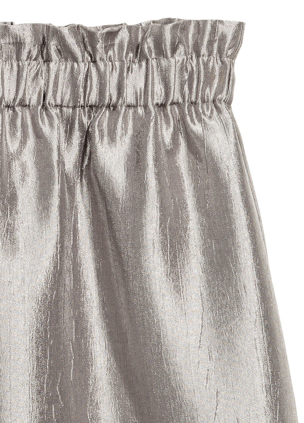 Серебристая кэжуал однотонная юбка H&M а-силуэта (трапеция)