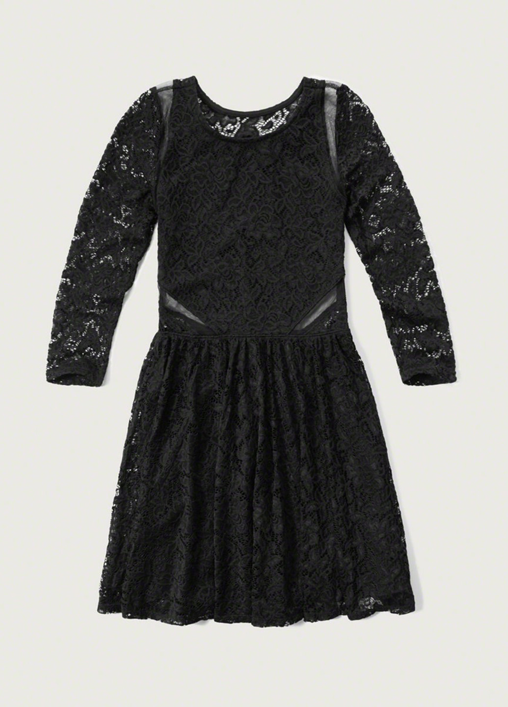 Черное кэжуал платье клеш Abercrombie & Fitch однотонное