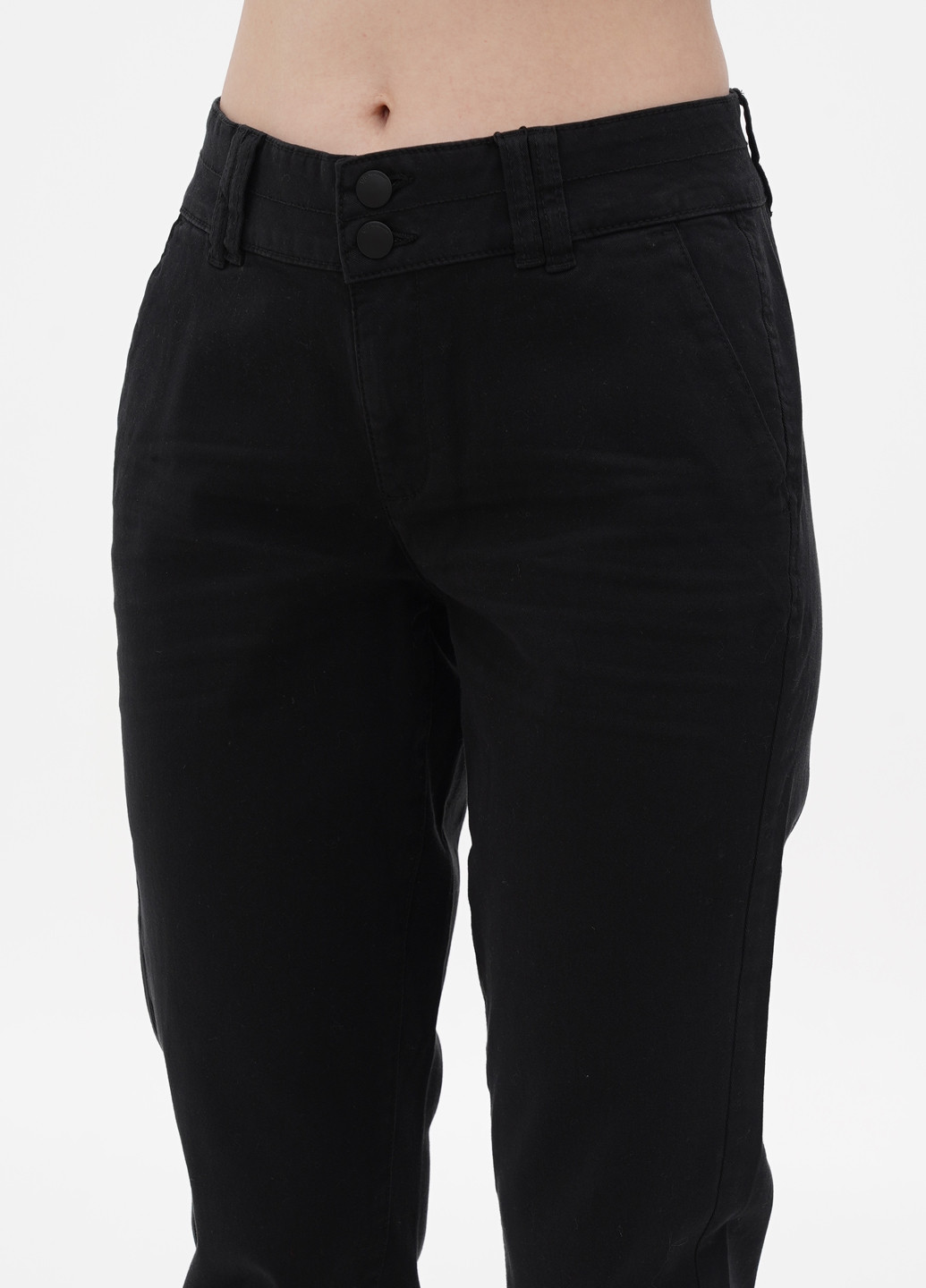 Черные кэжуал демисезонные зауженные брюки S.Oliver