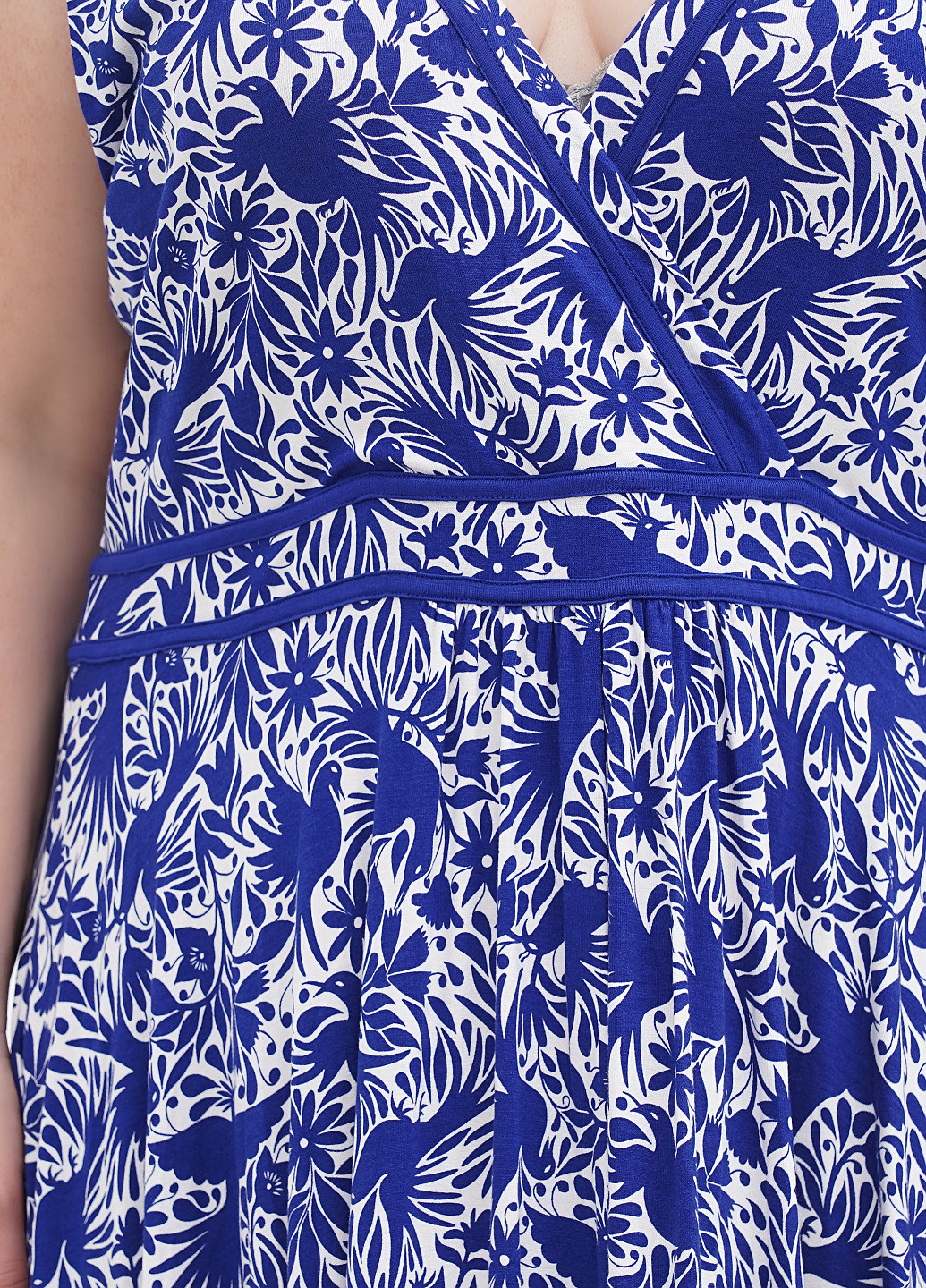 Синя кежуал сукня на запах Boden з квітковим принтом
