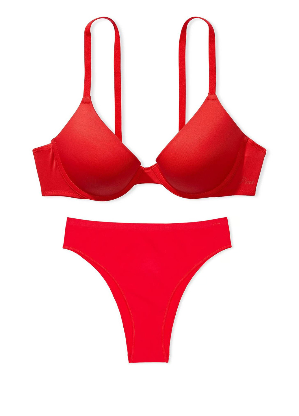 Красный демисезонный комплект (бюстгальтер, трусики) Victoria's Secret