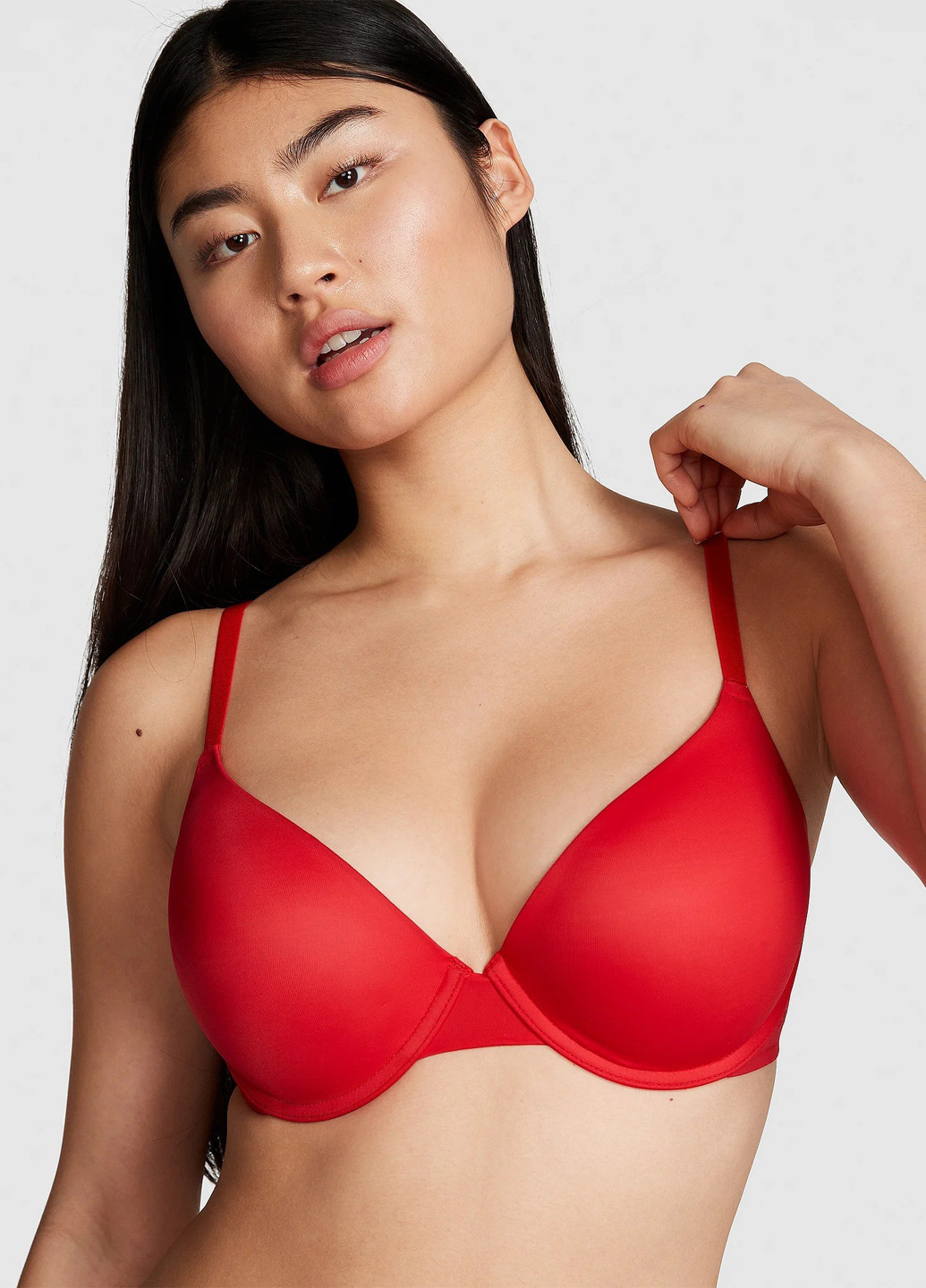 Красный демисезонный комплект (бюстгальтер, трусики) Victoria's Secret