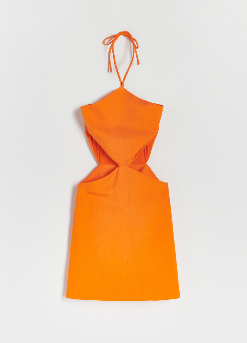 Оранжевое кэжуал платье с открытой спиной Reserved однотонное