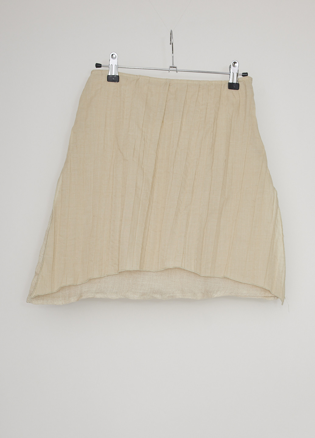 Бежевая кэжуал однотонная юбка Pierre Cardin мини