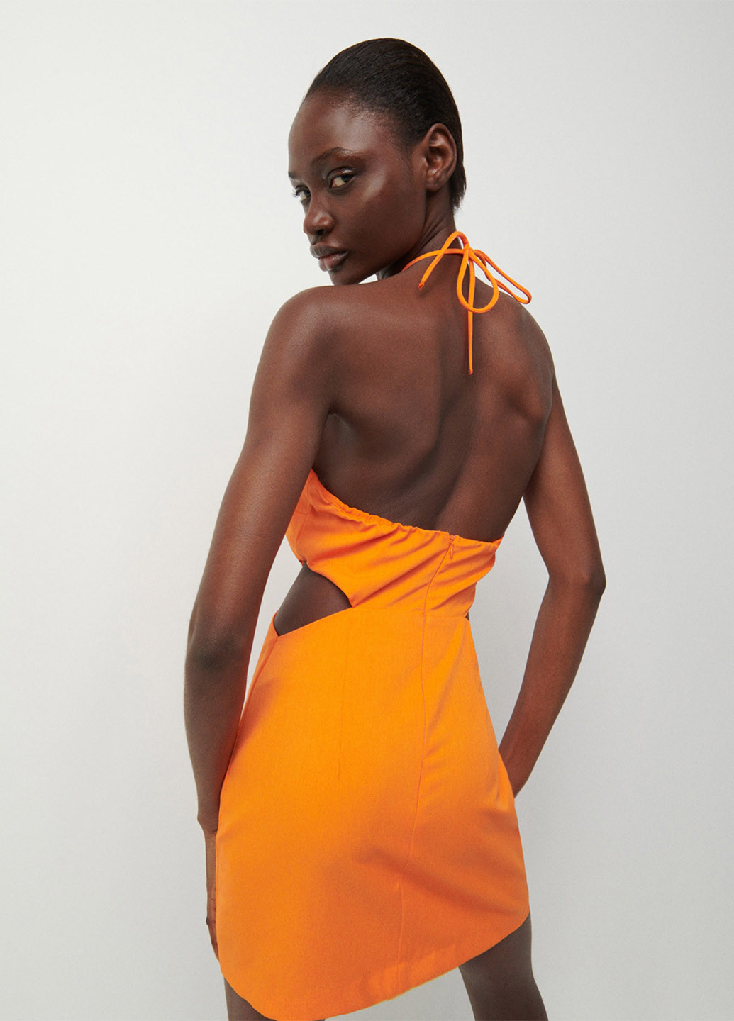 Оранжевое кэжуал платье Reserved однотонное