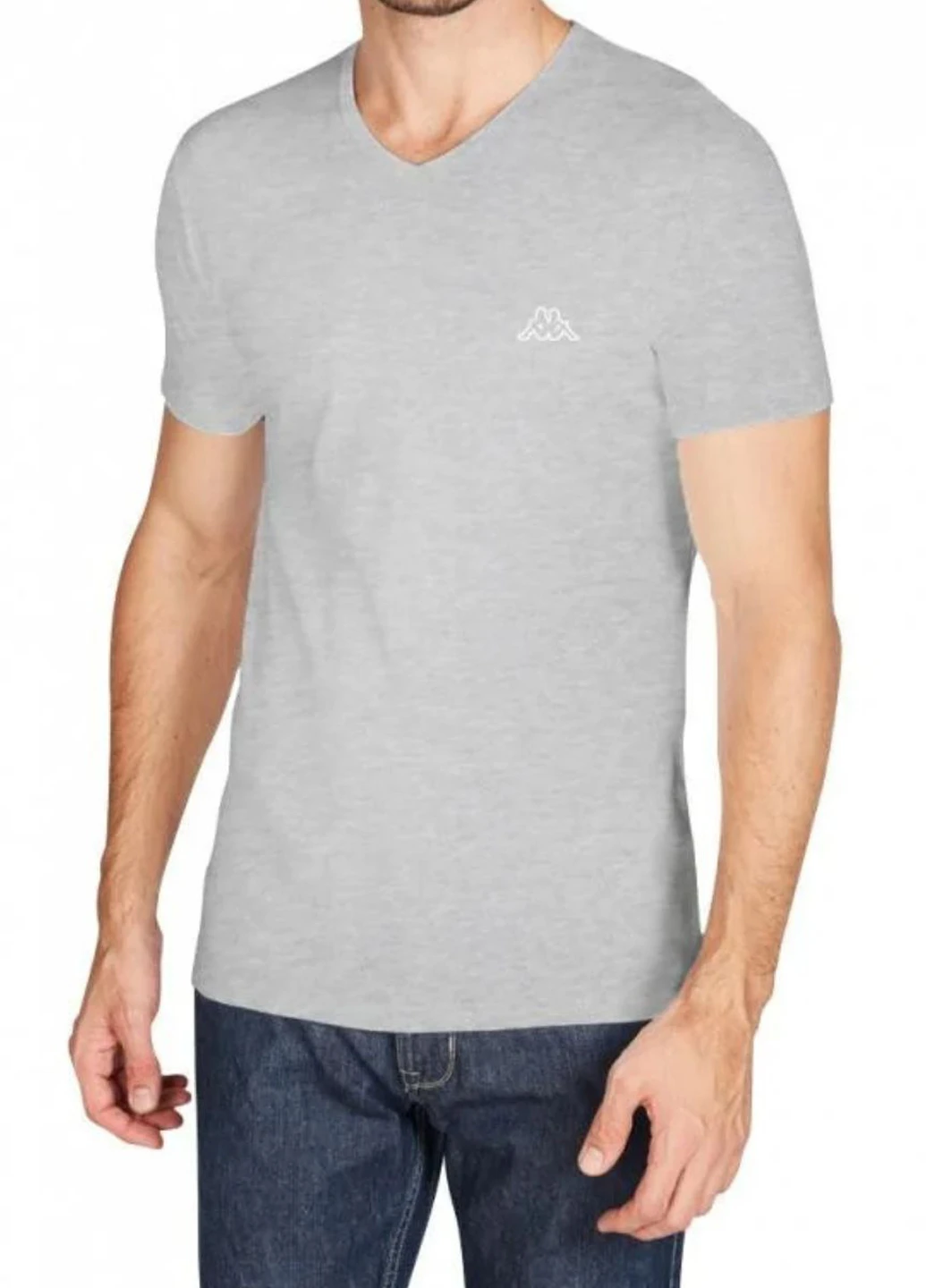 Серая футболка k1315 grigiounito Kappa T-shirt Mezza Manica Scollo V