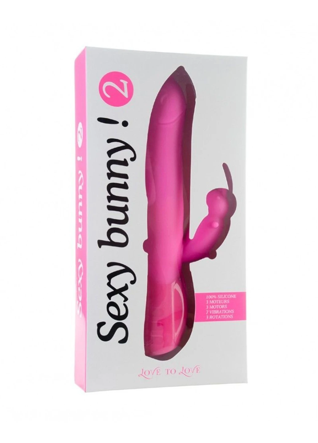 Вібратор-кролик Sexy Bunny 2, з обертанням голівки, 3 вібромотори Love To Love (254543915)