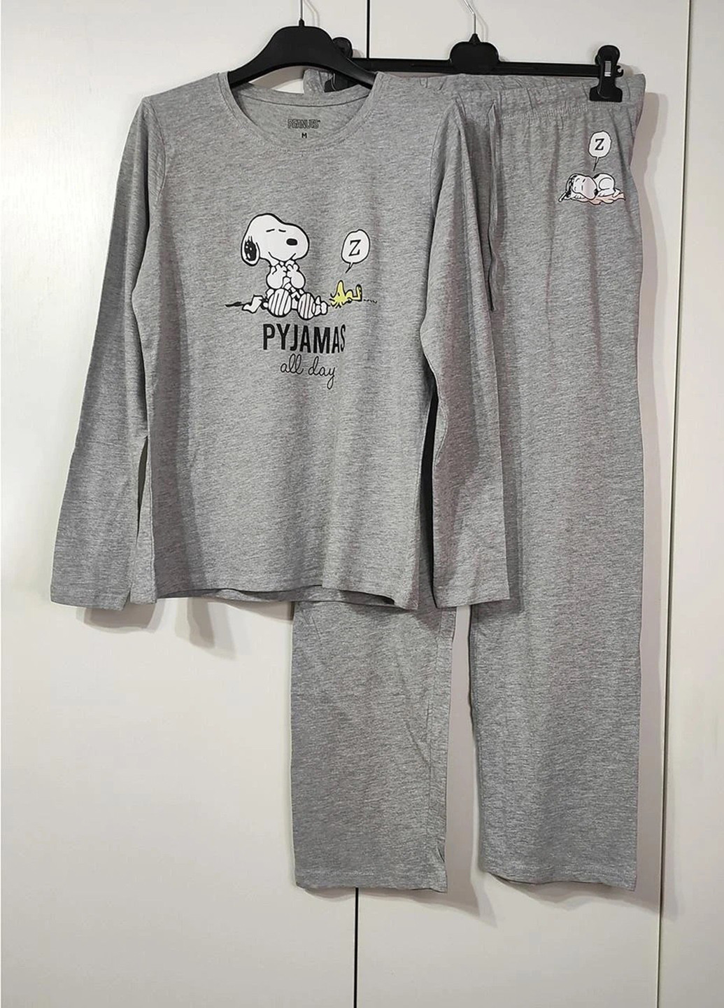 Світло-сіра всесезон піжама (лонгслів, штани) лонгслів + брюки Esmara