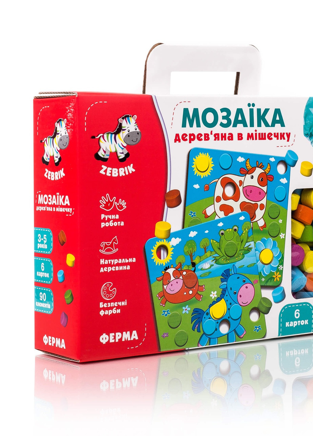 Мозаика деревянная Ферма ZB2002-01 Vladi toys (255374384)