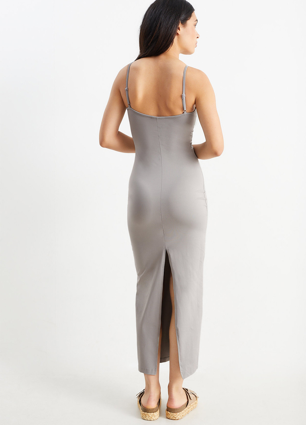 Сіра кежуал сукня сукня-майка C&A однотонна