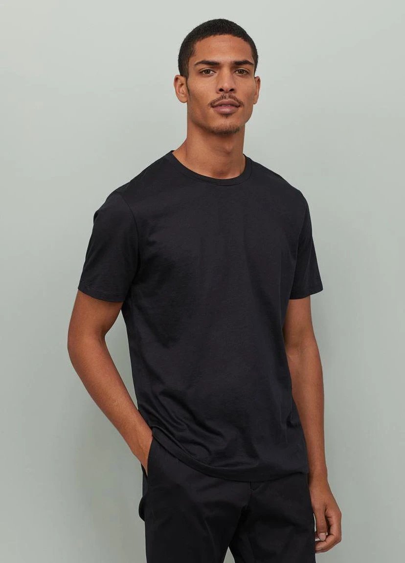Черная футболка H&M