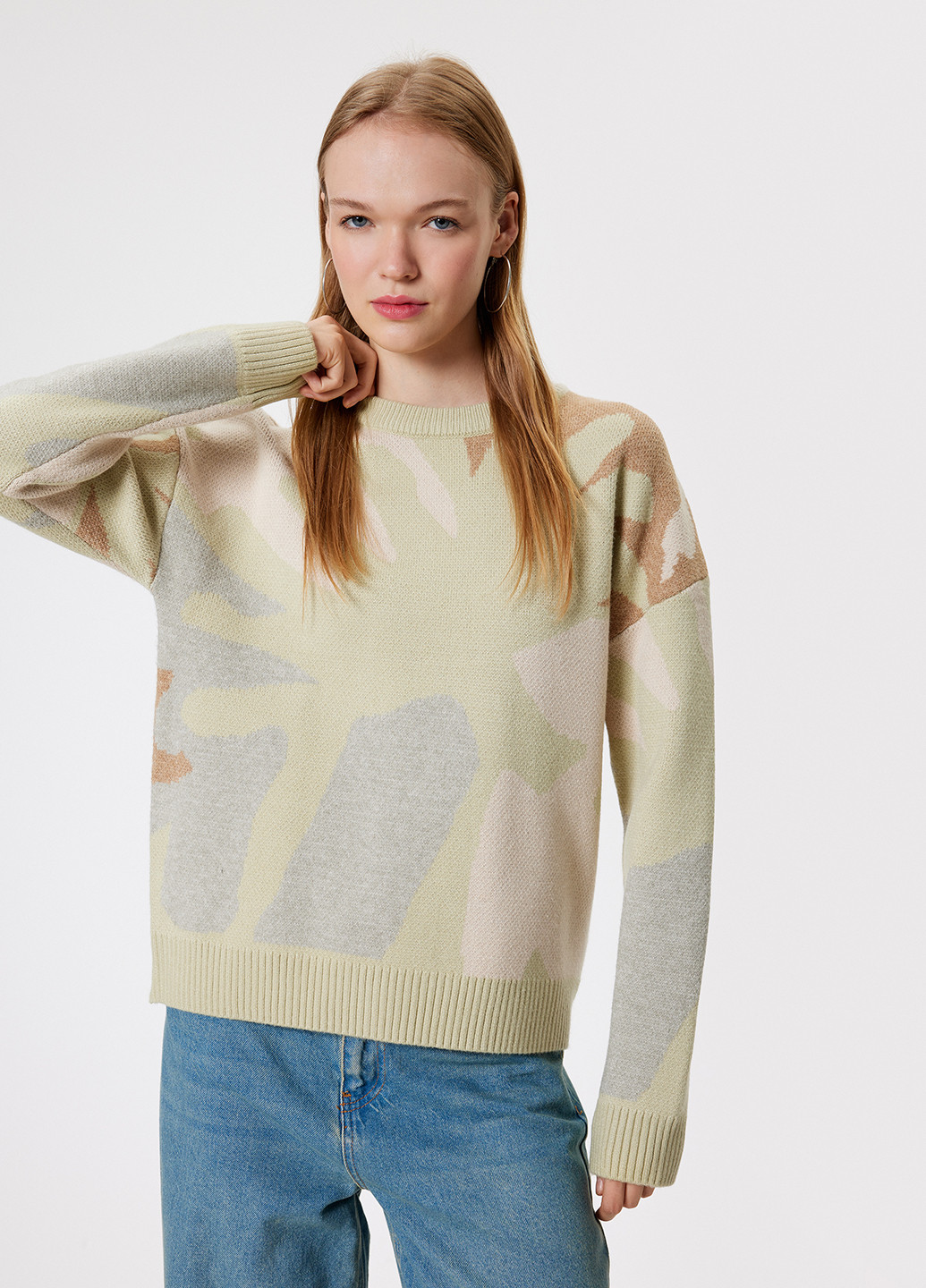 Оливковый демисезонный джемпер джемпер KOTON