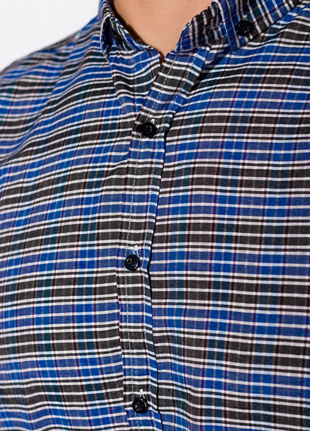 Грифельно-синяя кэжуал рубашка в полоску Time of Style