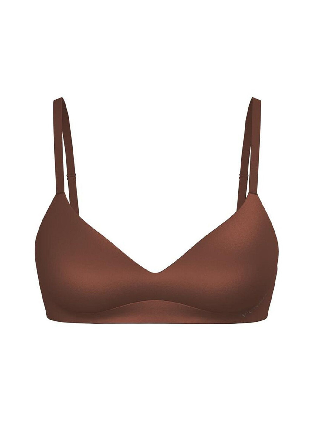 Коричневый бесшовный бюстгальтер Victoria's Secret без косточек полиамид