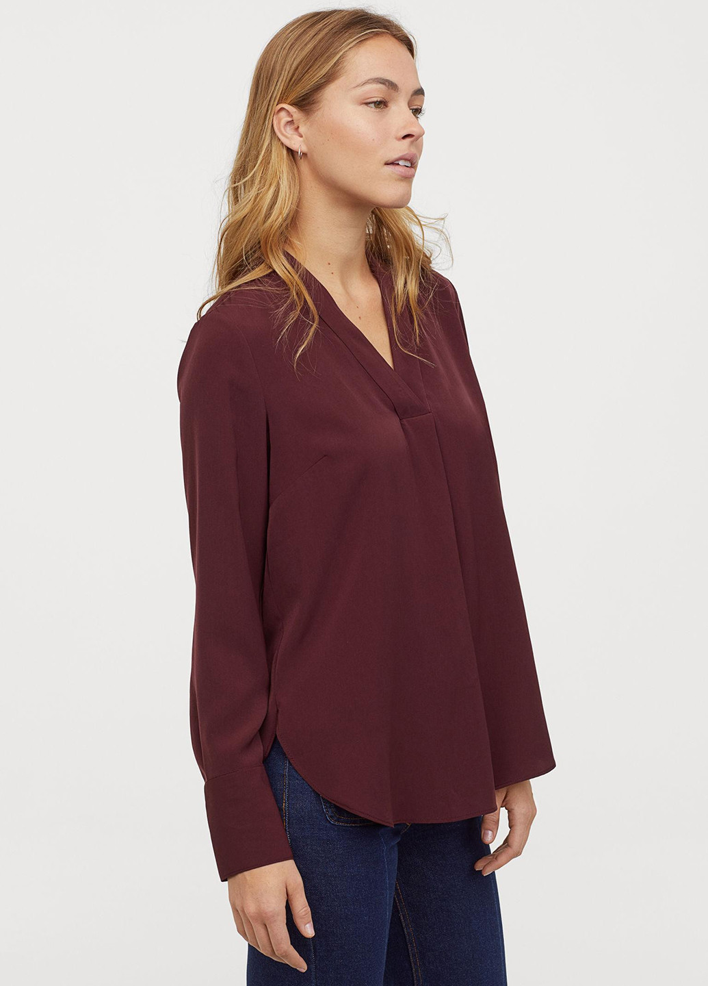 Бордова блуза H&M