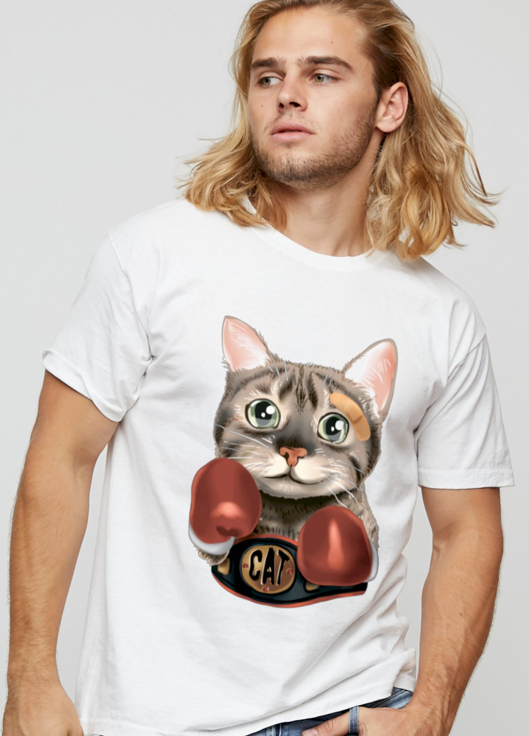 Белая футболка мужская basic /air print/ YAPPI