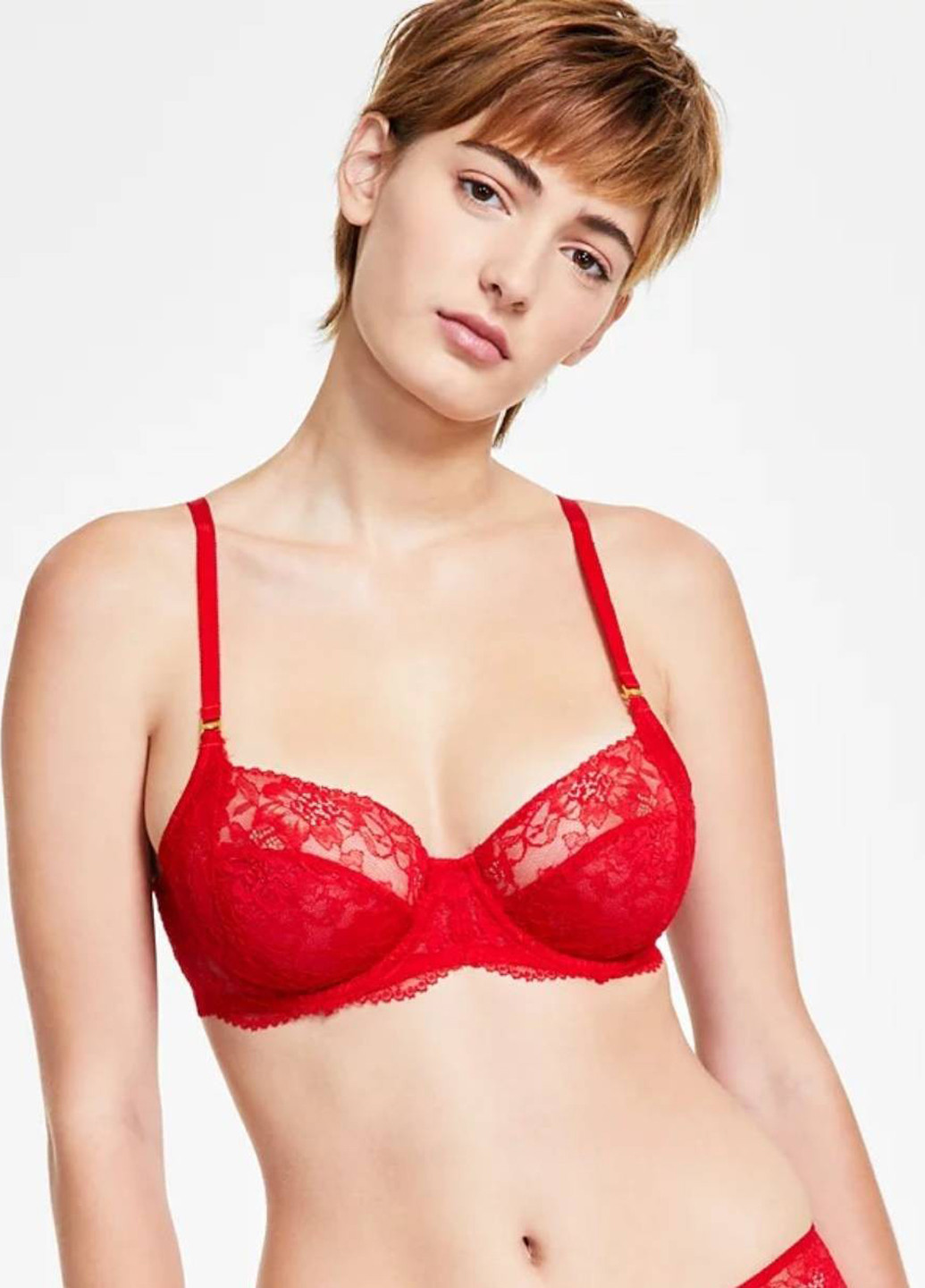 Червоний бюстгальтер Ralph Lauren з кісточками поліамід