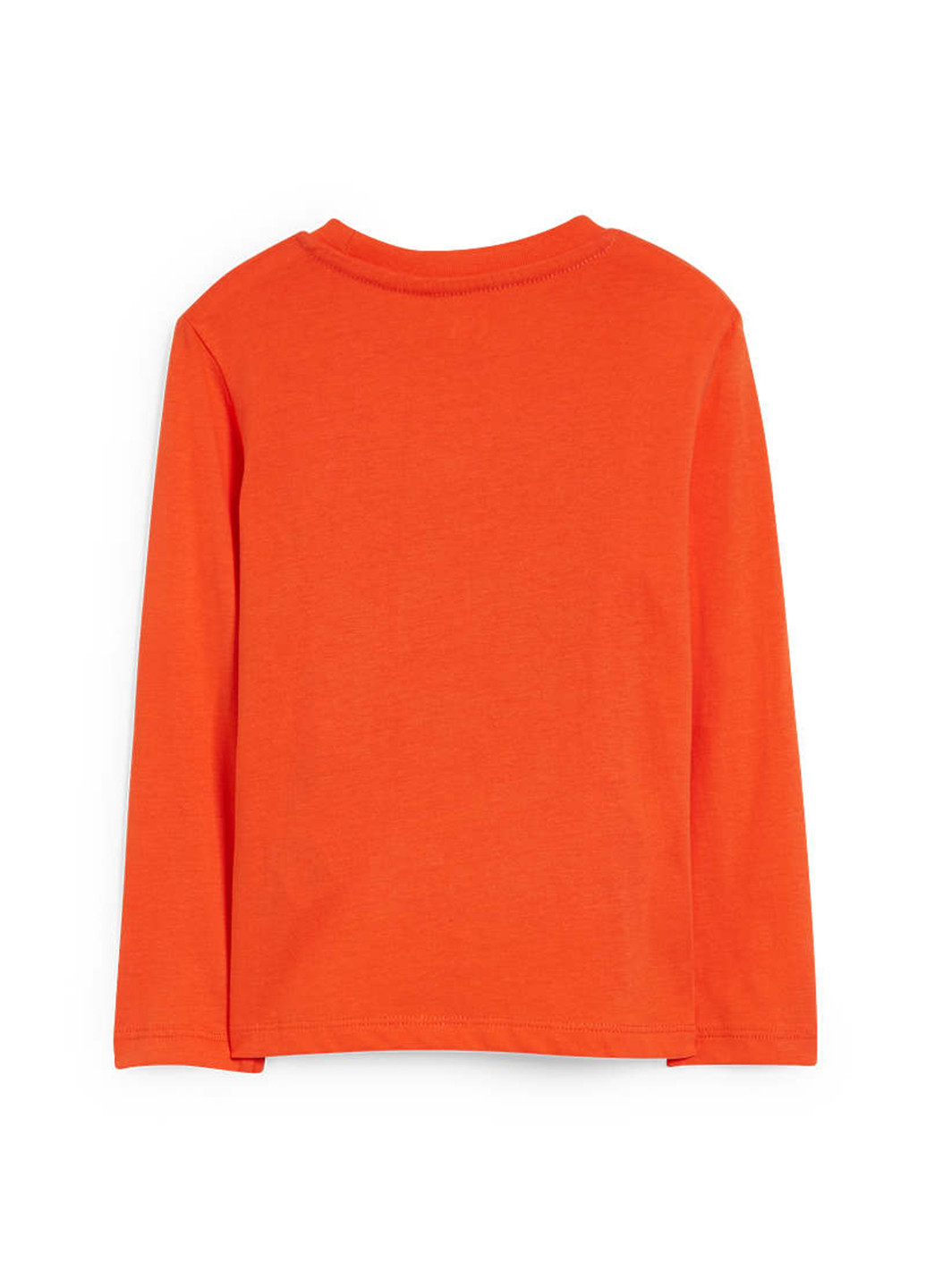 Оранжево-красный демисезонный кэжуал лонгслив C&A с рисунком