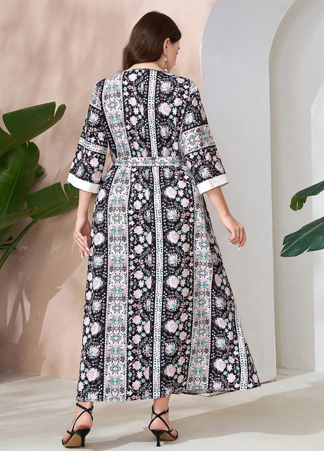 Комбінована кежуал сукня SHEIN з квітковим принтом